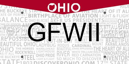 GFWII Ohio License Plate