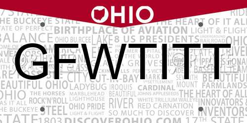 GFWTITT Ohio License Plate