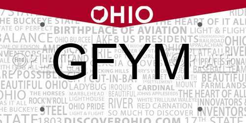 GFYM Ohio License Plate