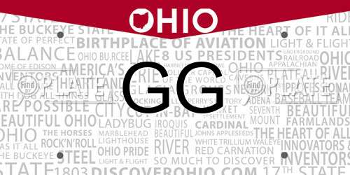 GG Ohio License Plate