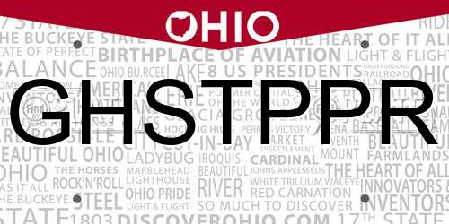 GHSTPPR Ohio License Plate