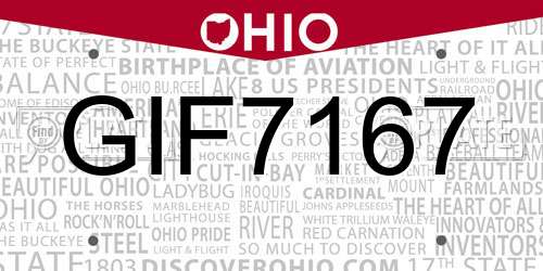 GIF7167 Ohio License Plate