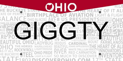 GIGGTY Ohio License Plate