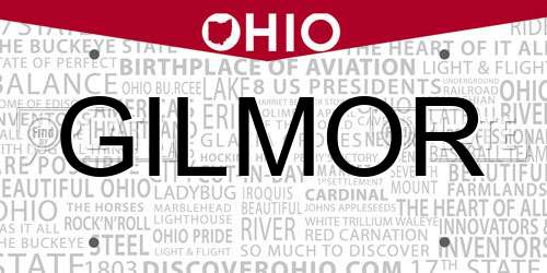 GILMOR Ohio License Plate