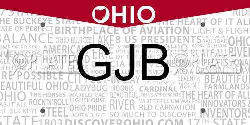 GJB Ohio License Plate