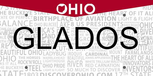 GLADOS Ohio License Plate