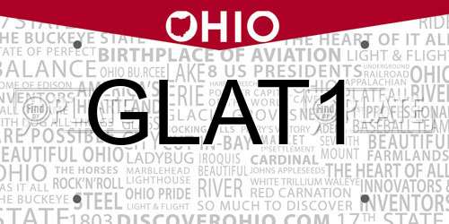 GLAT1 Ohio License Plate