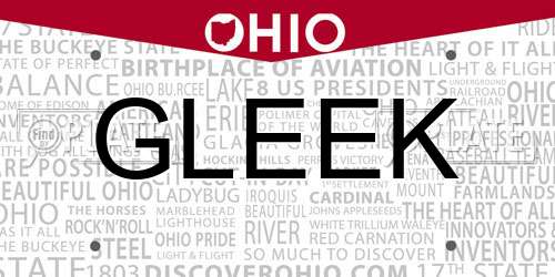 GLEEK Ohio License Plate