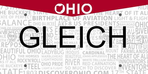 GLEICH Ohio License Plate