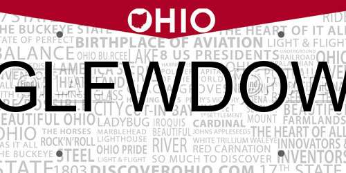 GLFWDOW Ohio License Plate