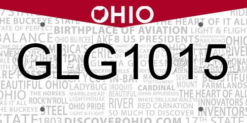 GLG1015 Ohio License Plate