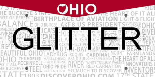 GLITTER Ohio License Plate