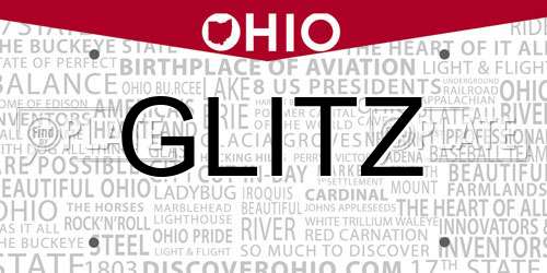 GLITZ Ohio License Plate