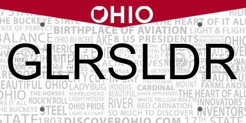 GLRSLDR Ohio License Plate