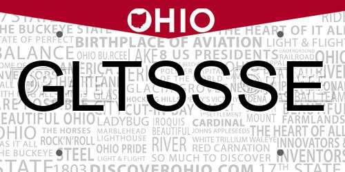 GLTSSSE Ohio License Plate