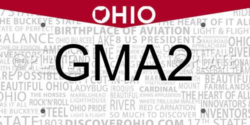 GMA2 Ohio License Plate