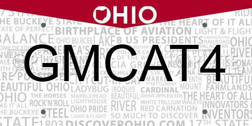 GMCAT4 Ohio License Plate
