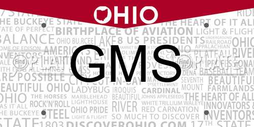 GMS Ohio License Plate