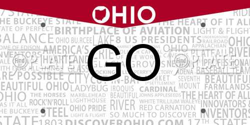 GO Ohio License Plate