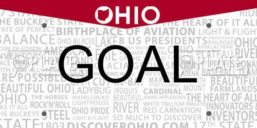 GOAL Ohio License Plate