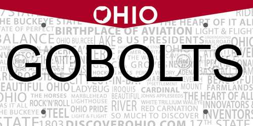 GOBOLTS Ohio License Plate