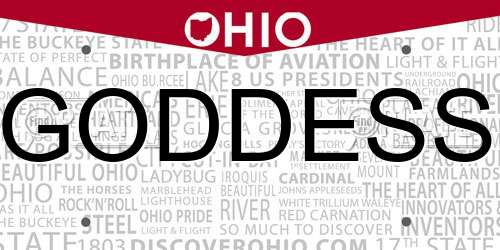 GODDESS Ohio License Plate