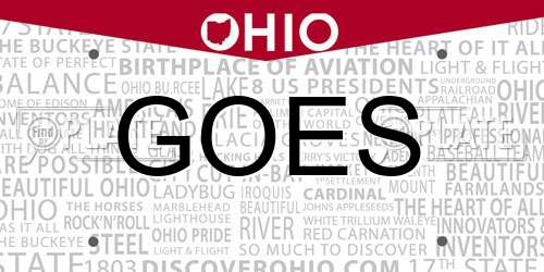 GOES Ohio License Plate