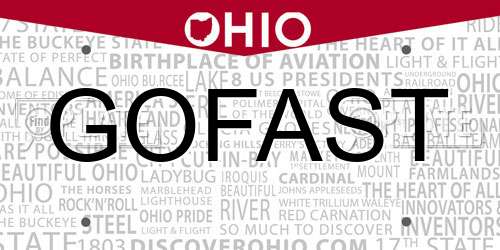 GOFAST Ohio License Plate