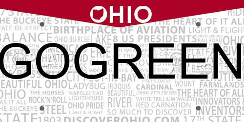 GOGREEN Ohio License Plate