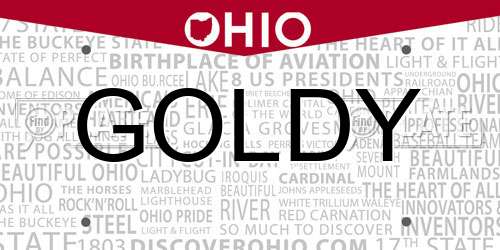 GOLDY Ohio License Plate
