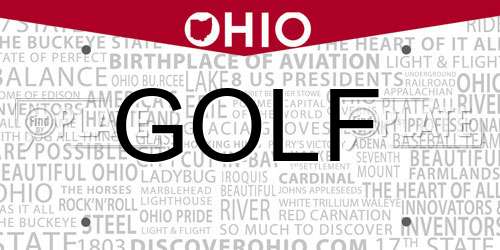GOLF Ohio License Plate