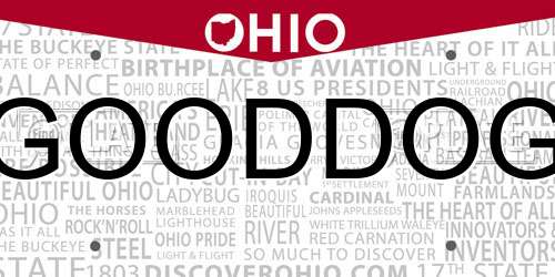 GOODDOG Ohio License Plate