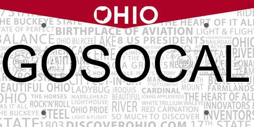 GOSOCAL Ohio License Plate