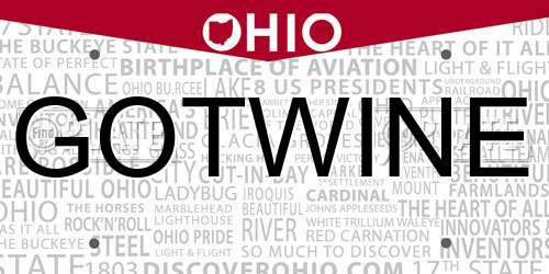 GOTWINE Ohio License Plate