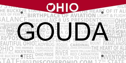 GOUDA Ohio License Plate