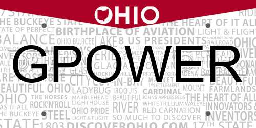 GPOWER Ohio License Plate