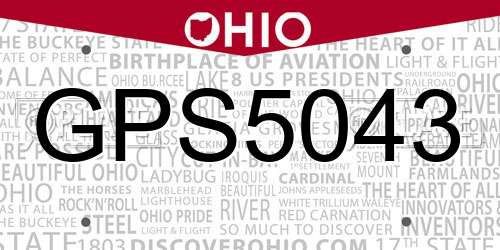 GPS5043 Ohio License Plate