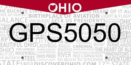 GPS5050 Ohio License Plate