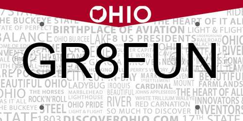 GR8FUN Ohio License Plate
