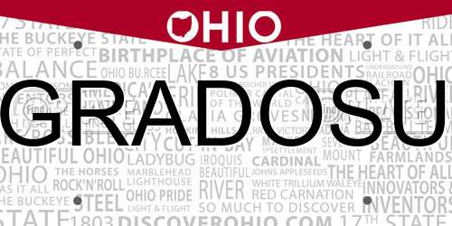 GRADOSU Ohio License Plate
