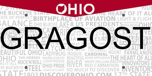 GRAGOST Ohio License Plate