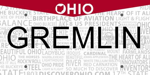 GREMLIN Ohio License Plate