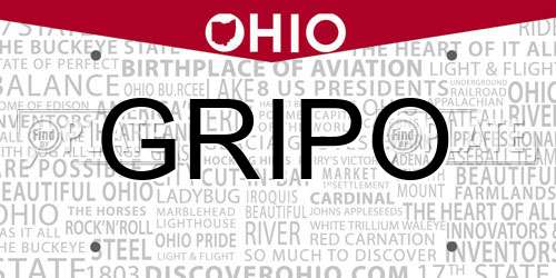 GRIPO Ohio License Plate