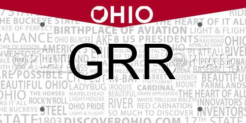 GRR Ohio License Plate