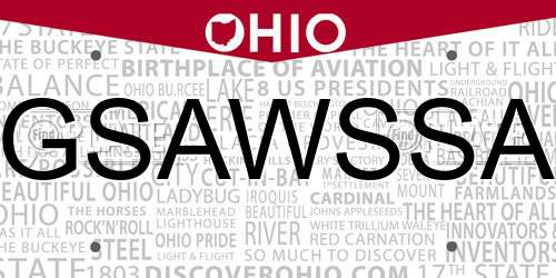 GSAWSSA Ohio License Plate