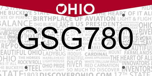 GSG780 Ohio License Plate