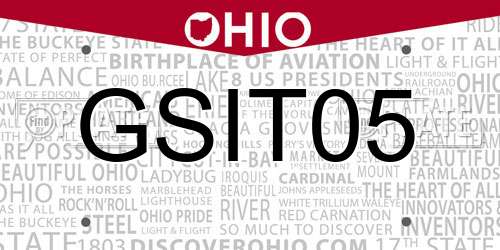 GSIT05 Ohio License Plate