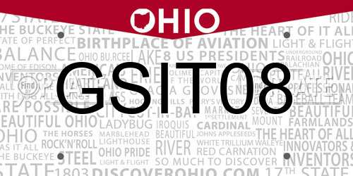 GSIT08 Ohio License Plate
