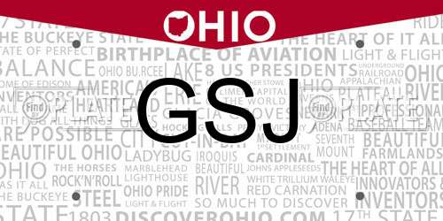 GSJ Ohio License Plate