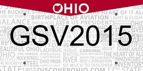 GSV2015 Ohio License Plate
